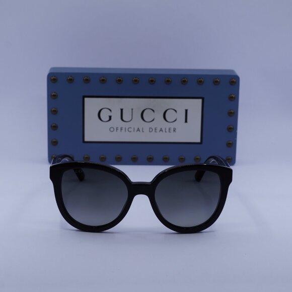 Gucci GG1315S 002 Cat Eye Sunglasses - Black/Grey Polarized - Picture 3 of 11